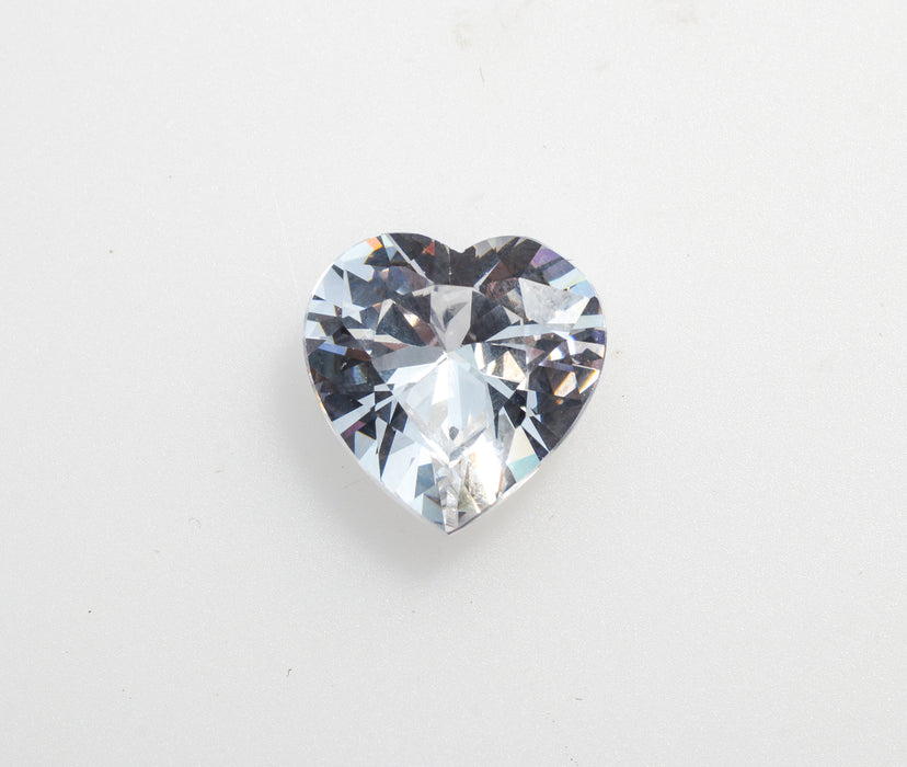 Cubic Zirconia Hearts  White  50 pieces for