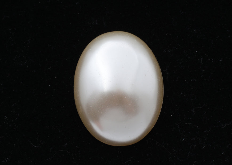 Plastic Pearl Cabochons  40 x 30mm  1/2 Gross For