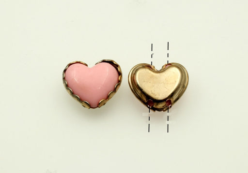 Heart Button  18mm x 16mm  100 For