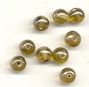 10 mm Glass Bead; Green Irridescent 1 pound for