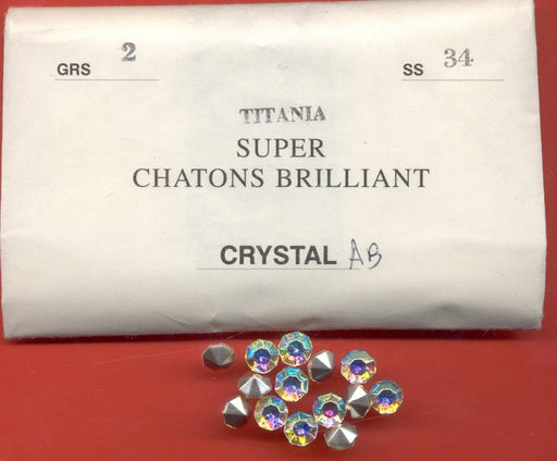 Chaton 34ss Crystal Titania (Aurora Borealis)  2 gross for