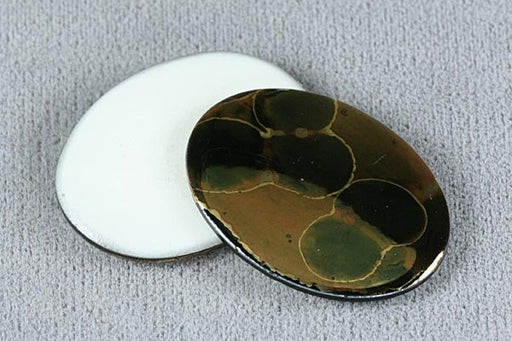Glass Stone  40 x 30mm Low Dome Oval  12 pieces for