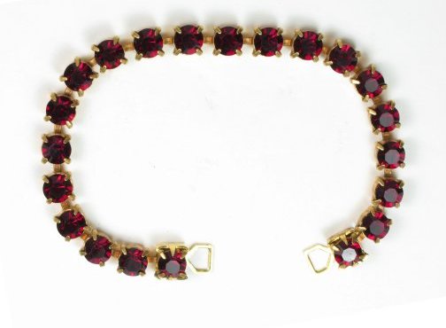 Swarovski chain bracelet lengths  22ss (5mm) Ruby Stones  10 pieces for