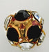 Rhinestone Bead Ball  18mm Crystal-Jet/ Gold Plate  1 Gross For