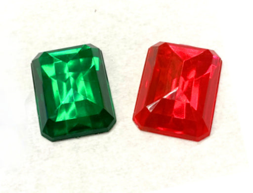 Plastic Rhinestones  28 x 21mm Octagons Available in 4 Colors  72 pieces for
