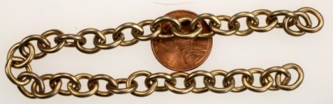 8 inch brass coated steel cable chain  25 pieces for