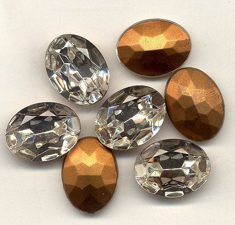 Oval 20 x 15mm  Crystal  1/2 gross for