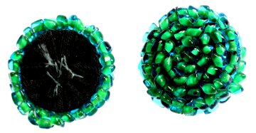 Beaded cabochon Glass  24mm  1/2 gross for