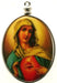 Religious Limoge  40 x 30mm  Sacred Heart Mary  1 dozen for