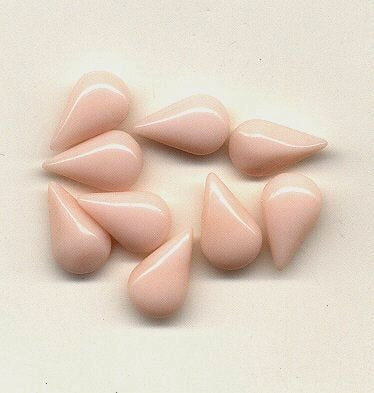 Glass Pearshape  10 x 6mm  Opaque Pink  3 gross for