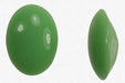 Glass Oval  18 x 13mm Opaque Green  1 gross for