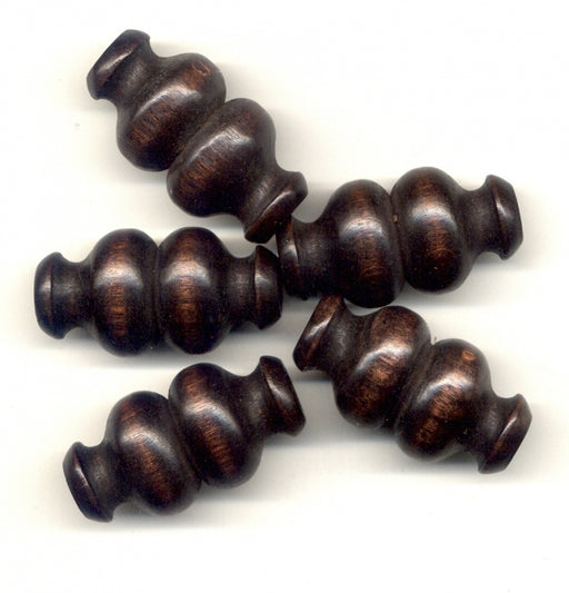 Wooden Beads  51 x 25mm Brown  48 pieces for