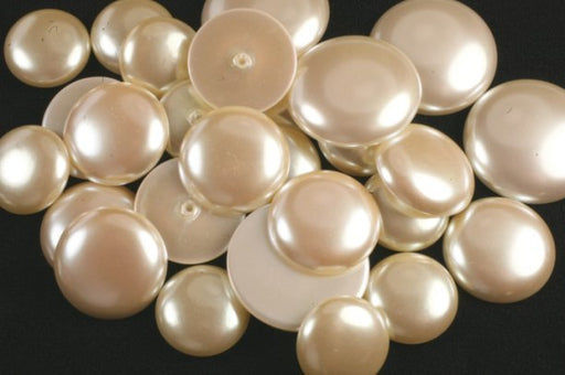 Plastic Pearl Cabochons  Flat-Back Round  Large Sizes  1/2 gross for