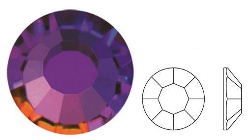 Machine Cut Glass  Flat Backs  7 SS Special Effect Colors  10 gross