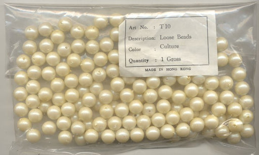 10mm Pearlized Plastic Beads - Economy Grade 5 gross for