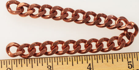 6 1/2 Inch Solid Copper Chain  12 pieces for