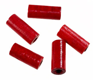 Wooden Tube Bead  18mm x 8mm Red  1000 For