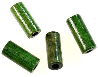 Wooden Tube Bead  18mm x 8mm Green  1000 For