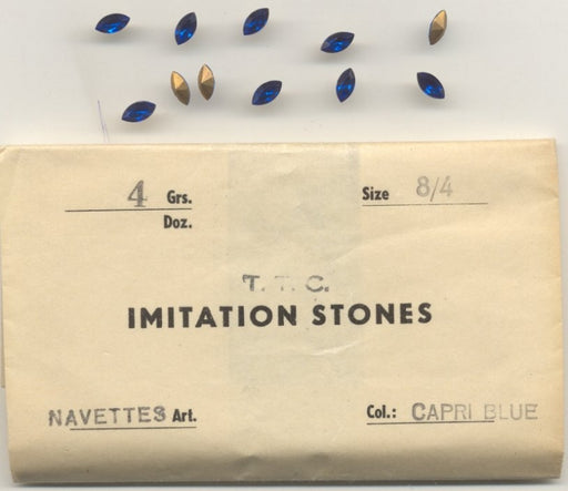 Navette Rhinestones  8 x 4mm  Gemstone Colors  4 gross for