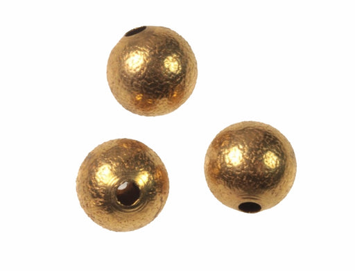 Brass Beads Textured Surface  11mm  1 Gross For