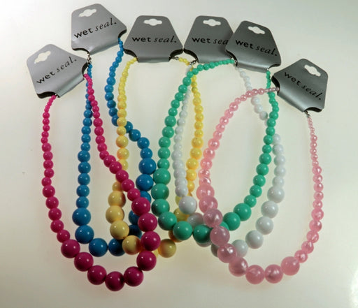 Graduated Lucite Necklaces  16 1/2 Inches long  6 colors available  18 Necklaces For
