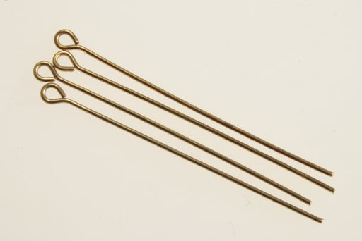 Eye Pins Brass  20 Gauge wire  3-5/8 inches long  500 For