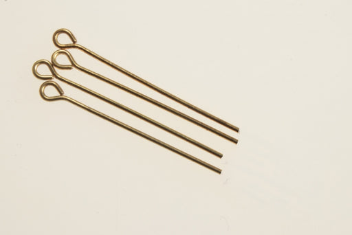 Eye Pins Brass  2-1/8 Inches long  21 Gauge wire  500 For