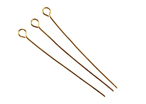 Eye Pins Brass  Large Eye  20 Gauge wire  2 1/2 inches long  500 For