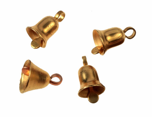 Small Bell charms brass tone 1 gross for
