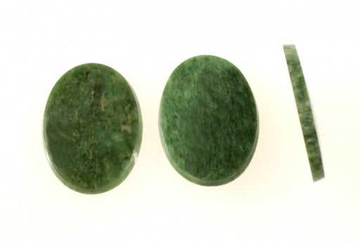 Wyoming Jade Cabochon  25mm x 18mm  Oval Single Bevel Buff Top Cabochon  2 Pieces