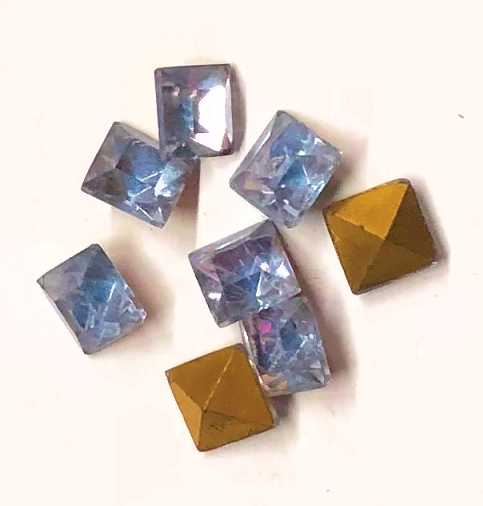 Glass TTC Squares  8mm  Gemstone Colors   2 gross for