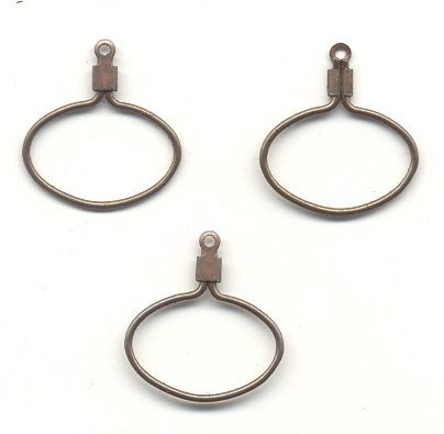 Earring Drop - Oval with 1 loop 2 gross for