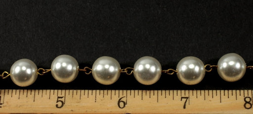 Pearl Bead Chain 10mm  10 Feet For