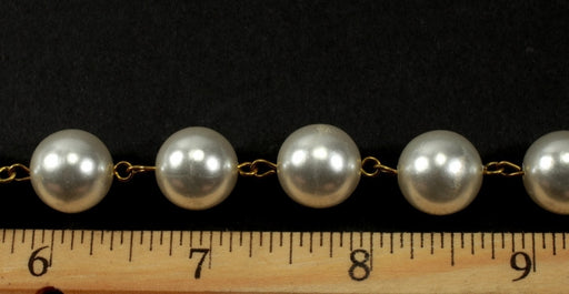 Pearl Bead Chain 14mm  10 Feet For