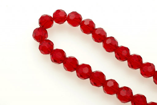 Ruby Red Czech Bead   8mm  One 22 inch Strand For