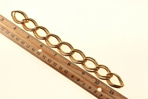 Curb Chain Gold Plated   8 Inches  4 Pieces For