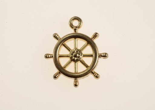 Ships Wheel Charm  28mm Diameter  72 Pieces For