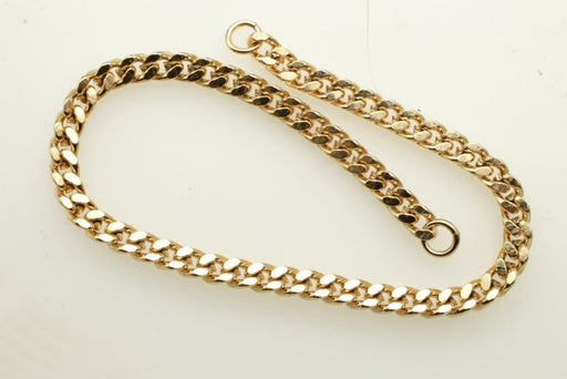 Curb Chain Gold Plated Steel   8 Inches Long  24 Pieces For