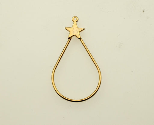 Earring Drop Gold Plated  18mm x 31mm  100 Pieces For