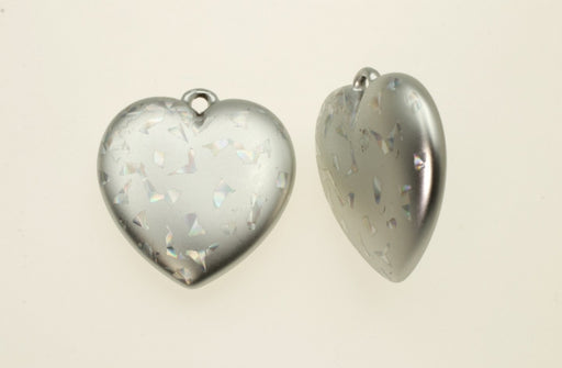 Puff Heart Pendant  30mm x 30mm  24 For