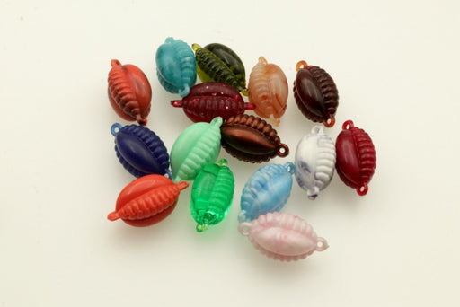 Looped Plastic Bead Mix  14mm x 20mm  1 Pound For