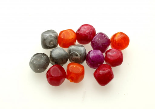 Mixed Glitter And Marbled Beads  8mm  7 Gross For