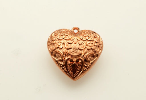 Puff Heart Pendant  35mm  12 For