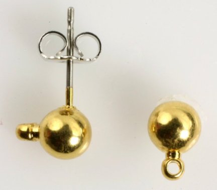 Earring Posts with 6mm ball-top  1 gross for