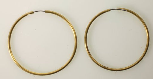 Endless brass hoop earrings  1 1/2 inch (38mm) diameter  1 gross for