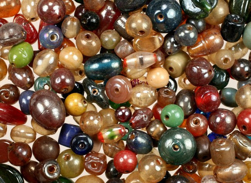 Mixed glass beads.   2.2 pounds for