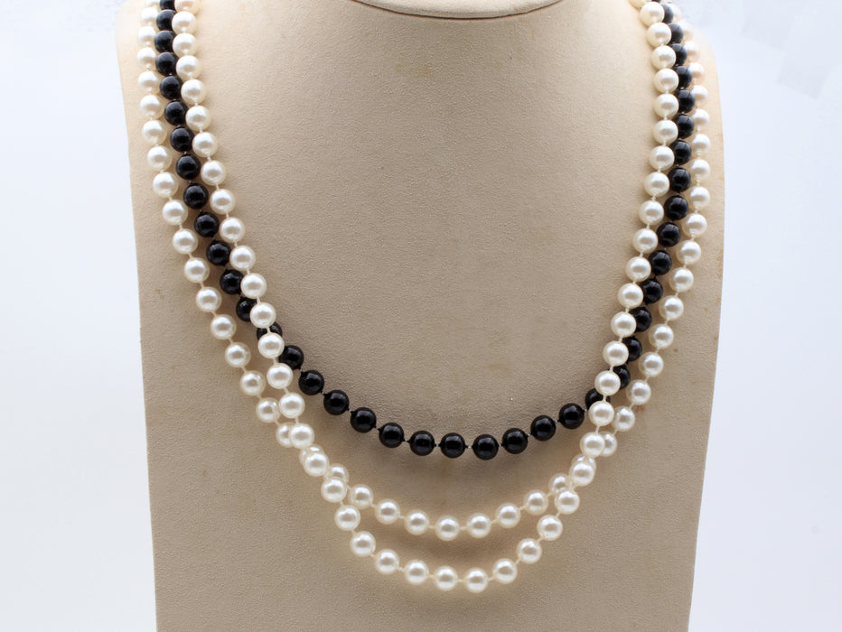 Three Strand Necklace 26 inches <br> 6 Necklaces For