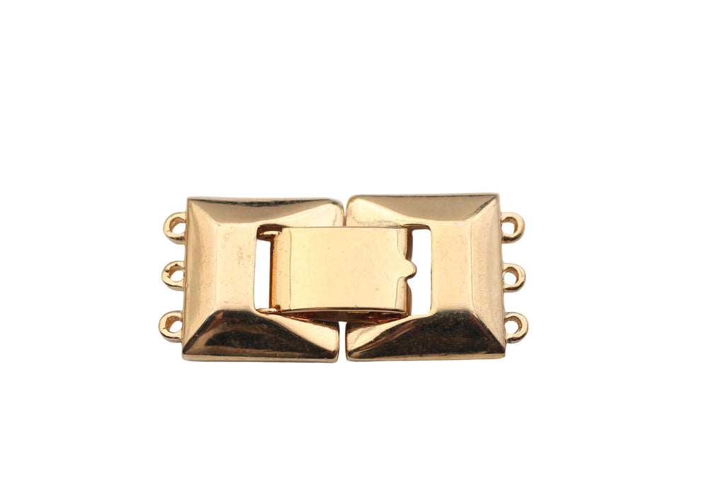Three Strand Fold Over Clasp <br> 12 Pieces For