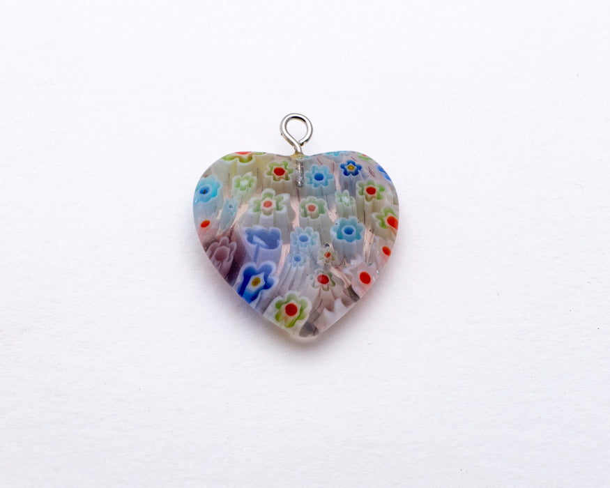 20mm Millifore Heart Pendants<br>1 Dozen For