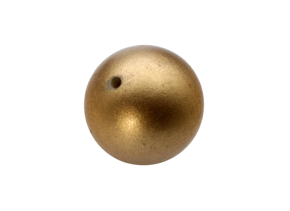 Matte Gold Plated Plastic Beads 30mm <br>36 For